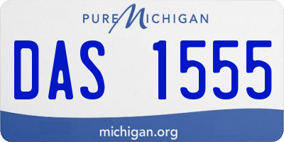MI license plate DAS1555