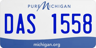 MI license plate DAS1558