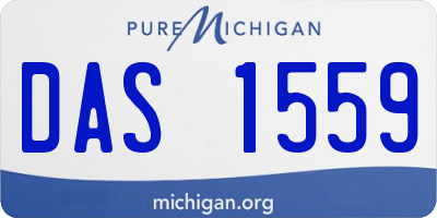 MI license plate DAS1559