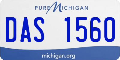 MI license plate DAS1560