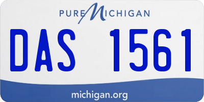 MI license plate DAS1561