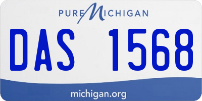 MI license plate DAS1568