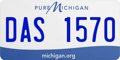 MI license plate DAS1570