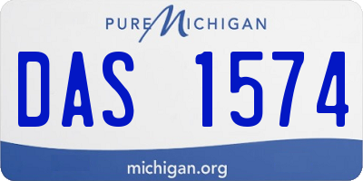 MI license plate DAS1574
