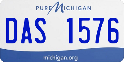 MI license plate DAS1576