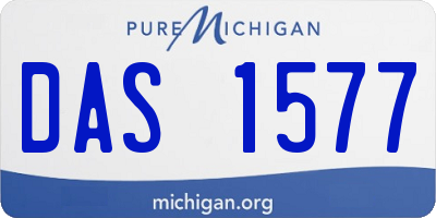 MI license plate DAS1577