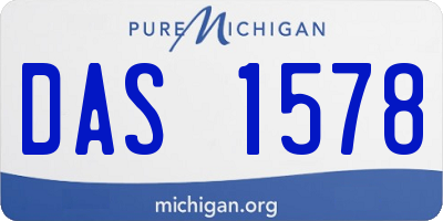 MI license plate DAS1578