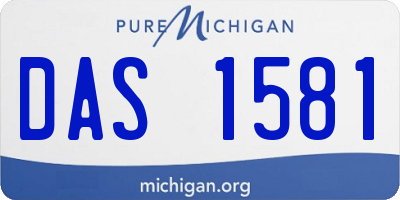 MI license plate DAS1581
