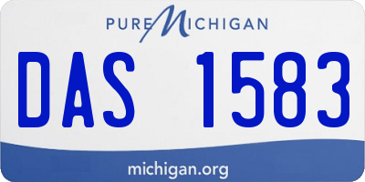MI license plate DAS1583