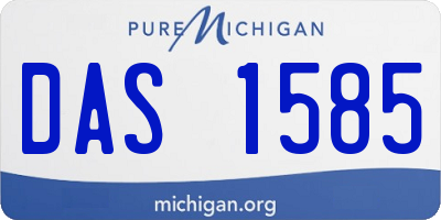 MI license plate DAS1585