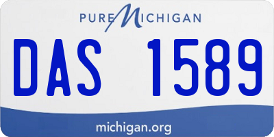 MI license plate DAS1589