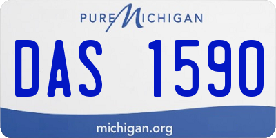 MI license plate DAS1590