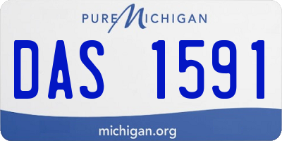 MI license plate DAS1591