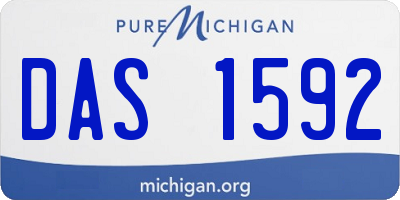MI license plate DAS1592