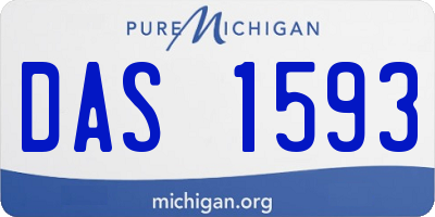 MI license plate DAS1593