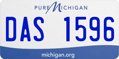 MI license plate DAS1596