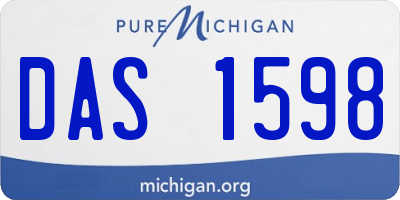MI license plate DAS1598