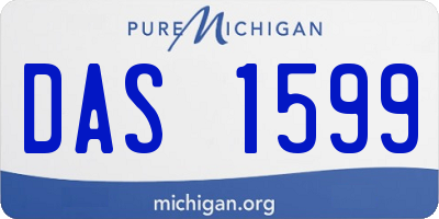 MI license plate DAS1599