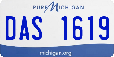 MI license plate DAS1619
