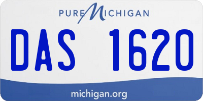 MI license plate DAS1620