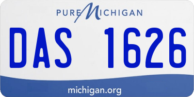 MI license plate DAS1626