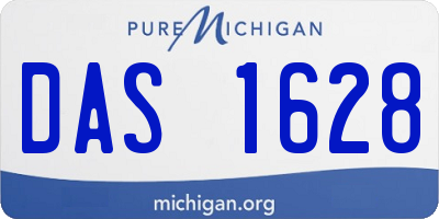 MI license plate DAS1628