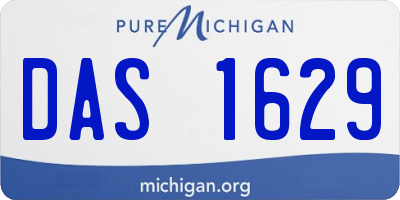 MI license plate DAS1629