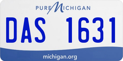 MI license plate DAS1631