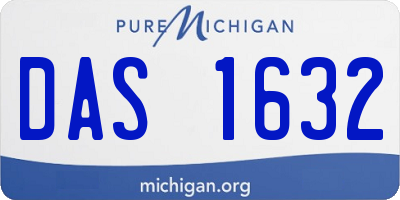 MI license plate DAS1632