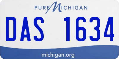 MI license plate DAS1634