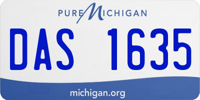 MI license plate DAS1635