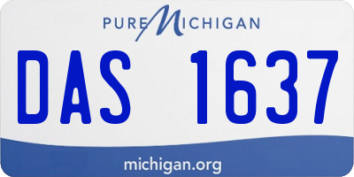 MI license plate DAS1637