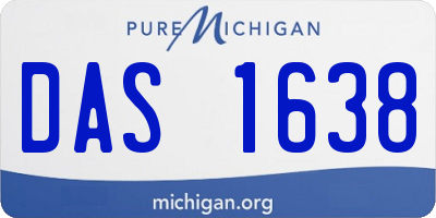 MI license plate DAS1638