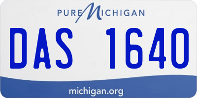MI license plate DAS1640