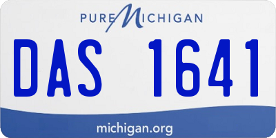 MI license plate DAS1641