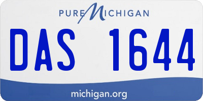 MI license plate DAS1644