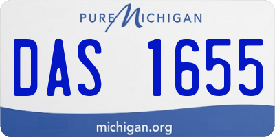 MI license plate DAS1655