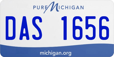 MI license plate DAS1656