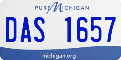 MI license plate DAS1657