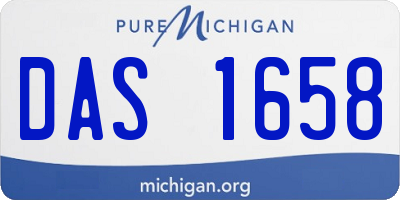 MI license plate DAS1658