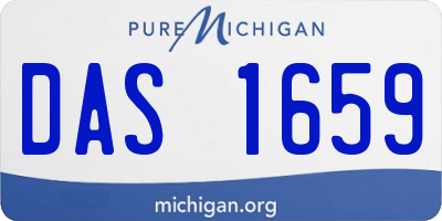 MI license plate DAS1659