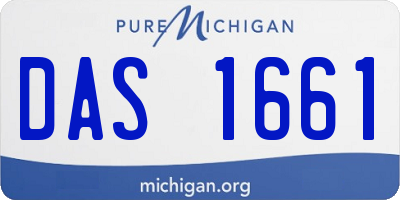 MI license plate DAS1661