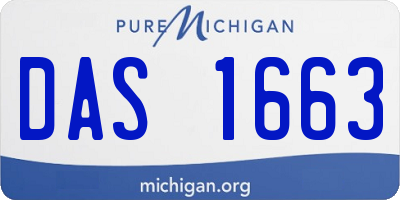 MI license plate DAS1663