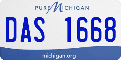 MI license plate DAS1668