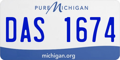 MI license plate DAS1674