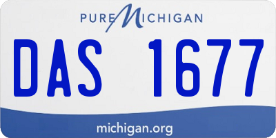 MI license plate DAS1677