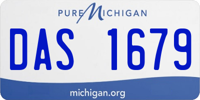 MI license plate DAS1679