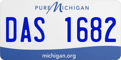 MI license plate DAS1682