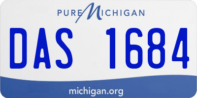 MI license plate DAS1684