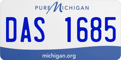 MI license plate DAS1685